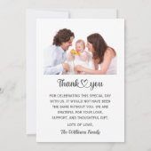 Baptisme Religieuze Christening Commune Christelij Bedankkaart (Achterkant)