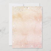 Baptisme roos goudflorale eucalyptus zilversparren kaart (Achterkant)