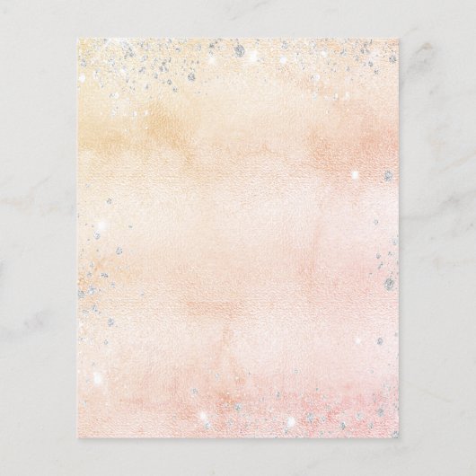 Baptisme roos goudflorale eucalyptusuitnodiging (Achterkant)