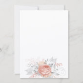 Baptisme roos goudflorals meisje elegant wit kaart (Achterkant)