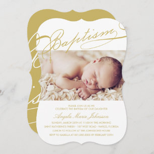 Baptisme Rosary Cross-Girl Foto Religious Kaart