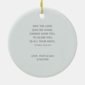 Baptisme Rosary op Powds Blue Keramisch Ornament (Achterkant)