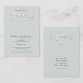 Baptisme Rosary op Powds Blue Visitekaartje (Voorkant / Achterkant)