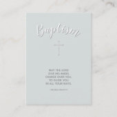 Baptisme Rosary op Powds Blue Visitekaartje (Achterkant)