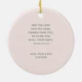 Baptisme Rosary op Roze Keramisch Ornament (Achterkant)