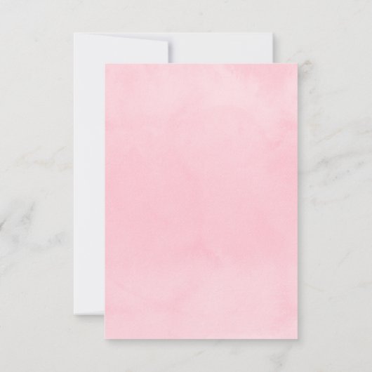 Baptisme roze bloemen bedankt kaart (Achterkant)