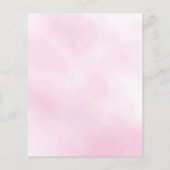 Baptisme roze hemelmeisje over budget uitnodiging flyer (Achterkant)