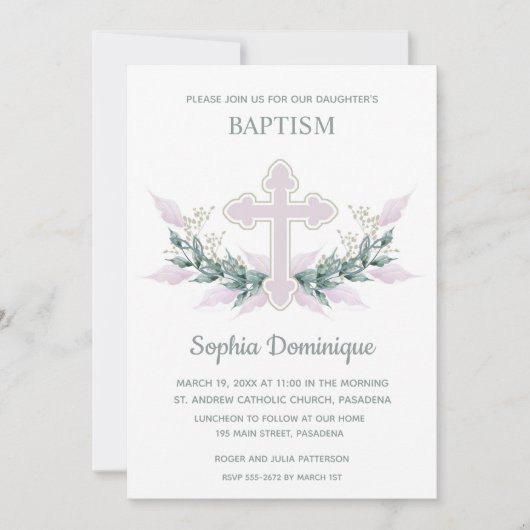 Baptisme Roze kruis en grote uitvindingen (Voorkant)