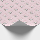 , Baptisme, Roze, Meisje, Lamb Cadeaupapier (Hoek)