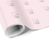 Baptisme, Roze, Meisje, Lamb Cadeaupapier (Rol Hoek)