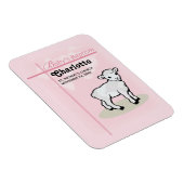 , Baptisme, Roze, Meisje, Lamb Magneet (Rechterzijde)