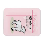 , Baptisme, Roze, Meisje, Lamb Magneet (Horizontaal)