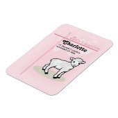 , Baptisme, Roze, Meisje, Lamb Magneet (Linkerzijde)