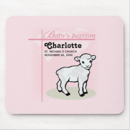 , Baptisme, Roze, Meisje, Lamb Muismat