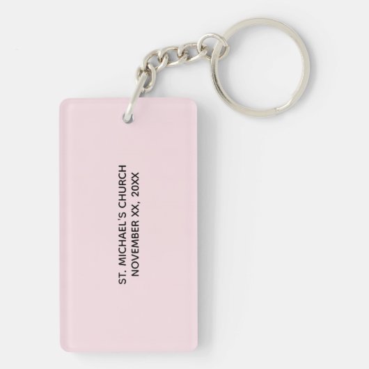 , Baptisme, Roze, Meisje, Lamb Sleutelhanger (achterkant)