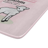 , Baptisme, Roze, Meisje, Lamb Snijplank (Hoek)