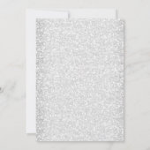 Baptisme | Roze met zilveren faux-glitter Kaart (Achterkant)