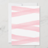 Baptisme, roze moderne uitnodiging tot Waterverf (Achterkant)