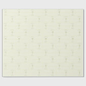 Baptisme Sage Delicate Floral Lace Cadeaupapier (Vlak)