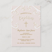 Baptisme Scroll in roze en goud Visitekaartje (Voorkant)