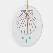 Baptisme Shell Applique Keramisch Ornament (Rechts)