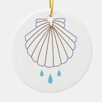 Baptisme Shell Applique Keramisch Ornament