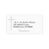 Baptisme Silver Cross-Adresetiketten Etiket (Voorkant)