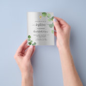 Baptisme Silver Eucalyptus budget-uitnodiging Flyer (Hand)