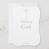 Baptisme Silver Gold Cross-dochterroze Kaart (Achterkant)