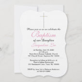 Baptisme Silver Gold Cross-dochterroze Kaart (Voorkant)
