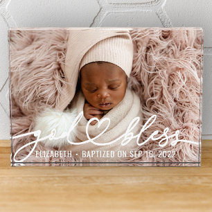 Baptisme Simple Elegant modern Heart Baby Fotoblokken