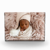 Baptisme Simple Elegant modern Heart Baby Fotoblokken (Voorkant)