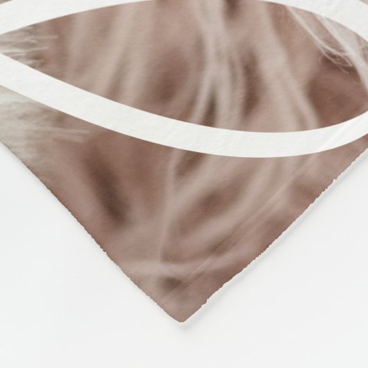 Baptisme Simple Elegant Moderne Heart Baby Foto Fleece Deken (Hoek)