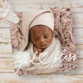 Baptisme Simple Elegant Moderne Heart Baby Foto Sleutelhanger