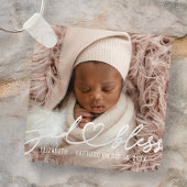 Baptisme Simple Elegant Moderne Heart Baby Foto Sleutelhanger