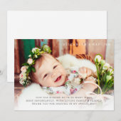 Baptisme Simple Moderne Elegant Chic-foto Bedankkaart (Voorkant / Achterkant)