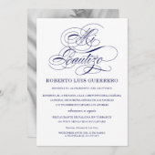 Baptisme - Spaans marineschrift Mi Bautizo Kaart (Voorkant / Achterkant)