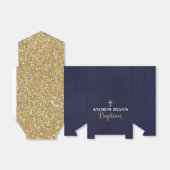 Baptisme Tent Favor Box Navy & Gold Boy Bedankdoosjes (Uitgevouwen)