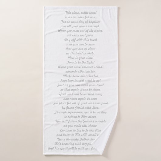 Baptisme Towel Badhanddoek (Badhanddoek)