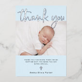 Baptisme | Twee foto Hartelijk dank voor uw kaart  (Voorkant)