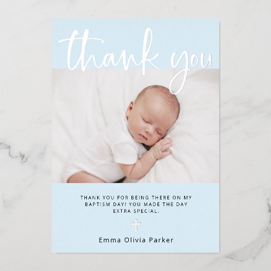 Baptisme | Twee foto Hartelijk dank voor uw kaart  (Voorkant)