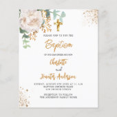 Baptisme tweeling eucalyptus florale begrotingsuit (Voorkant)