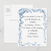 Baptisme Uitnodiging Briefkaart (Voorkant / Achterkant)