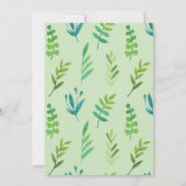 Baptisme-uitnodiging. Greenery wespenhout Kaart (Achterkant)