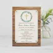 Baptisme-uitnodiging. Groen langoest Kaart (Staand voorkant)