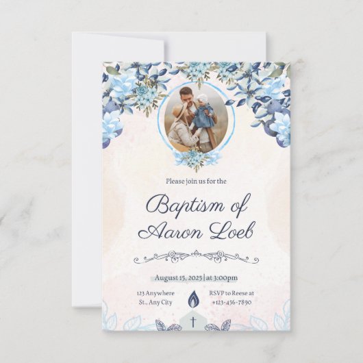 baptisme-uitnodiging kaart (Voorkant)