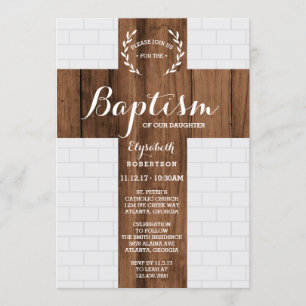 Baptisme Uitnodiging, Kruis, Christening, Dedicati Kaart