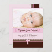 BAPTISME UITNODIGING:: puur 2 Uitnodiging Briefkaart (Voorkant / Achterkant)