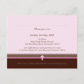 BAPTISME UITNODIGING:: puur 2 Uitnodiging Briefkaart (Achterkant)