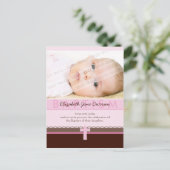 BAPTISME UITNODIGING:: puur 2 Uitnodiging Briefkaart (Staand voorkant)